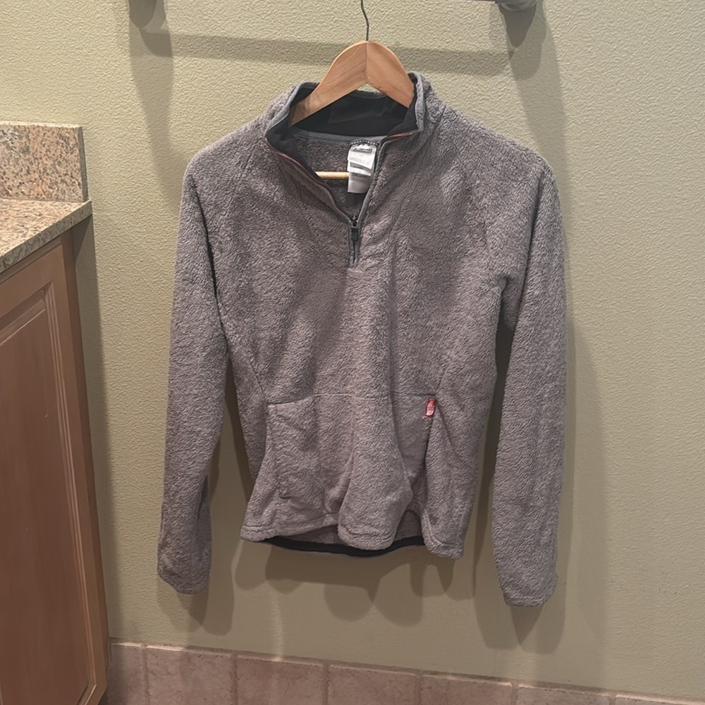 The North Face Gray Fleece pullover Jacket - Picture 3 of 10